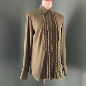Bannana republic ruffled shirt m